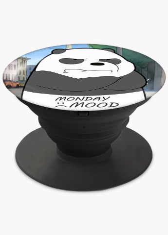 Попсокет (Popsockets) тримач для смартфону Вся правда про ведмедів (We Bare Bears) (8754-2899) Чорний MobiPrint (229014724)