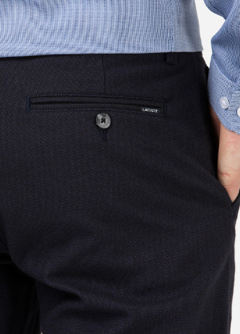 Темно-синие кэжуал демисезонные классические брюки Lacoste