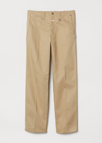 Песочные кэжуал демисезонные прямые брюки H&M