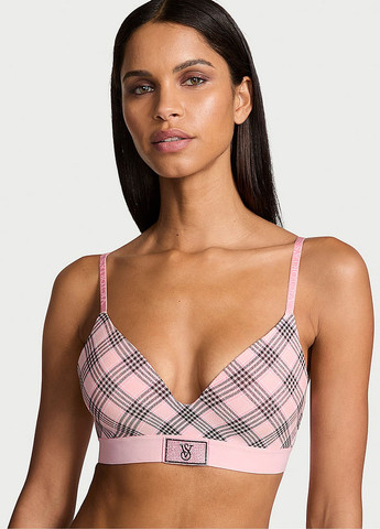 Рожевий топ бюстгальтер Victoria's Secret без кісточок бавовна