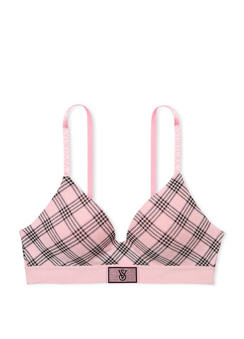 Рожевий топ бюстгальтер Victoria's Secret без кісточок бавовна