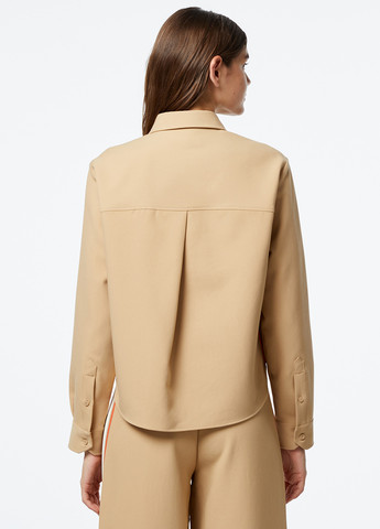 Бежевая кэжуал рубашка однотонная Lacoste