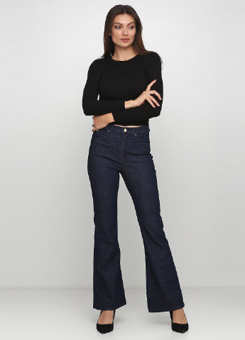 Джинси H&M кльош однотонні темно-сині джинсові