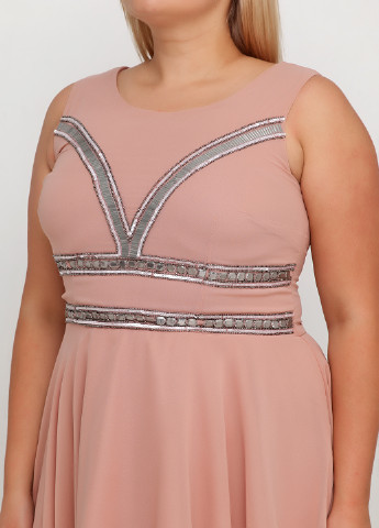 Пудровое коктейльное платье Love Drobe однотонное