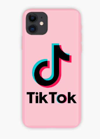 Чохол силіконовий Apple Iphone X ТікТок (TikTok) Білий (6129-1389) MobiPrint (219485652)