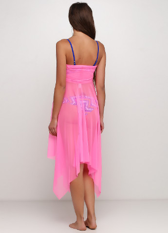 Розовое пляжное платье бандо Anabel Arto однотонное