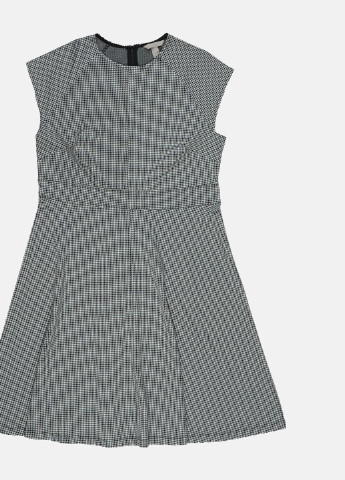 Черное кэжуал платье H&M с узором пье-де-пуль «гусиная лапка»