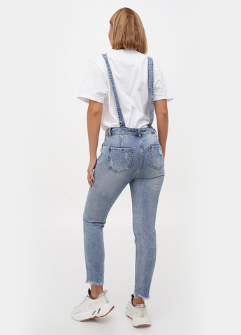 Комбінезон Minus комбінезон-брюки однотонний блакитний кежуал, джинсовий бавовна, джинс