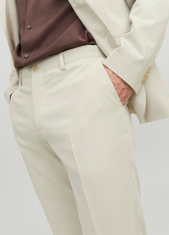 Світло-бежевий демісезонний костюм (піджак, штани) брючний Jack & Jones