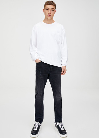 Черные демисезонные джинсы Pull&Bear