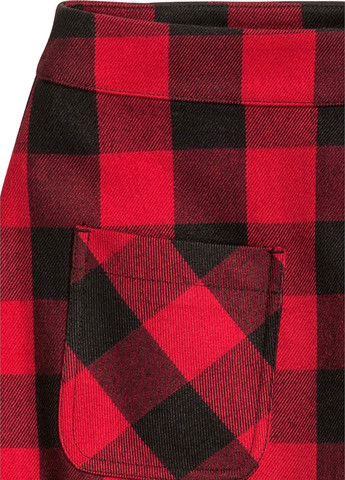 Разноцветная кэжуал в клетку юбка H&M а-силуэта (трапеция)