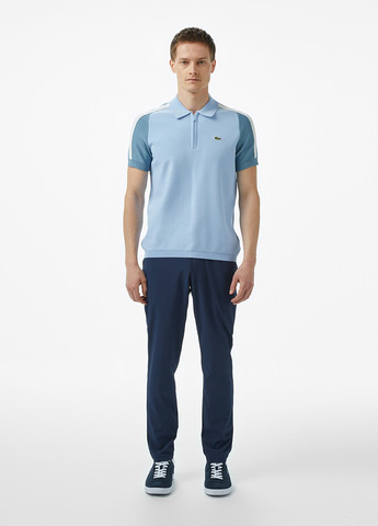 Голубой футболка-поло для мужчин Lacoste однотонная