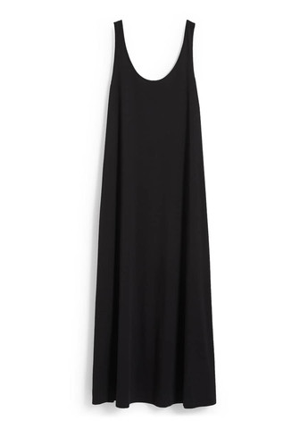 Черное кэжуал платье платье-майка C&A однотонное