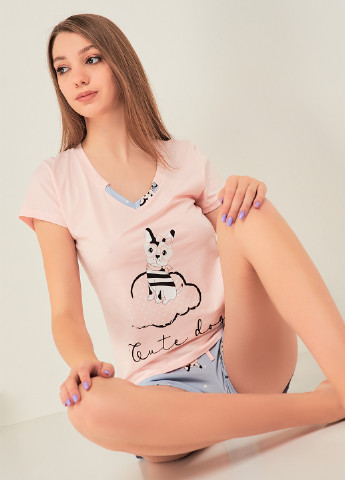 Комбинированная всесезон пижама (футболка, шорты) футболка + шорты Rubina