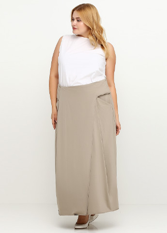 Оливковая кэжуал однотонная юбка Oblique макси