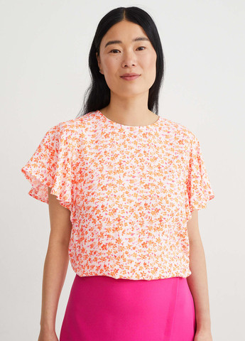 Оранжевая летняя блуза C&A