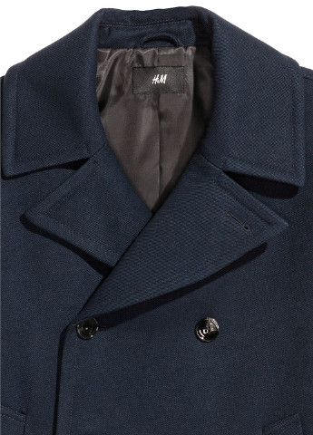Темно-синє демісезонне Пальто двобортне H&M