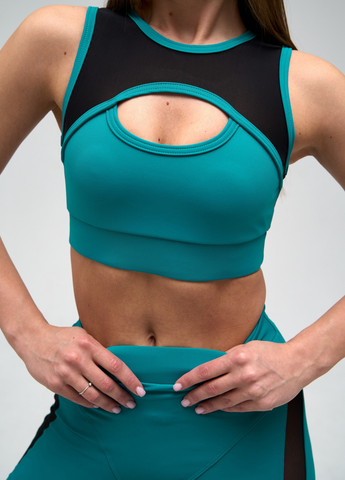 Бірюзовий демісезонний комплект (топ, велосипедки) NOVA VEGA