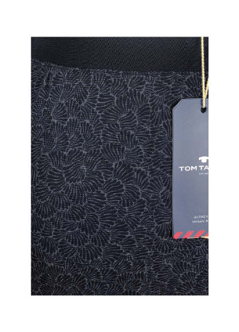 Синяя повседневный с абстрактным узором юбка Tom Tailor клешированная, а-силуэта (трапеция), плиссе