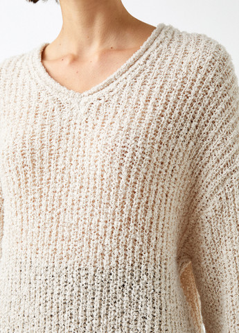 Светло-бежевый демисезонный пуловер пуловер KOTON