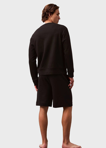 Черный свитшот Calvin Klein однотонный вышивка (366438694)