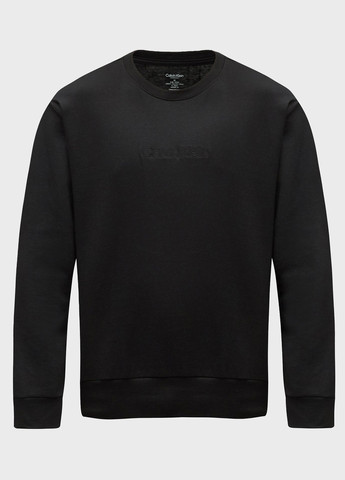 Черный свитшот Calvin Klein однотонный вышивка (366438694)
