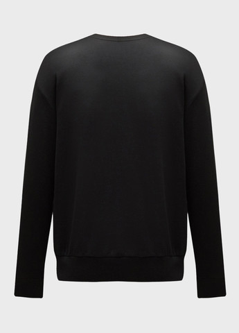 Черный свитшот Calvin Klein однотонный вышивка (366438694)