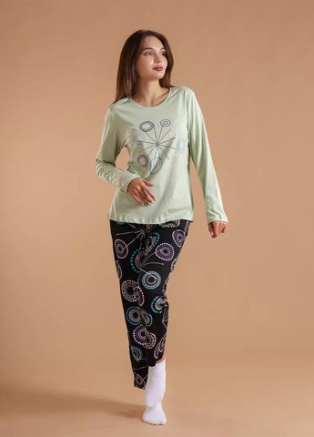 Комбинированная всесезон пижама (лонгслив, брюки) лонгслив + брюки BBL
