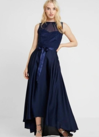 Темно-синее кэжуал платье Swing однотонное