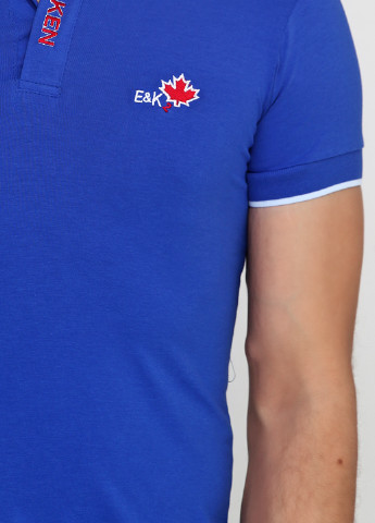 Синяя футболка-поло для мужчин EL & KEN с логотипом