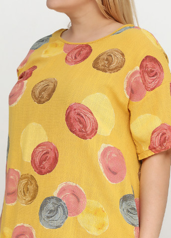 Гірчична кежуал плаття, сукня Moda in Italy з градієнтом