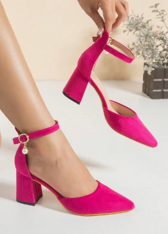 SHEIN Туфли д'орсей фуксия з искусственная замша, китай — лето (341743304)