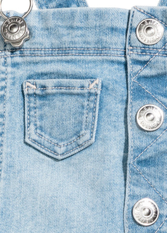 Комбинезон H&M комбинезон-шорты однотонный синий джинсовый