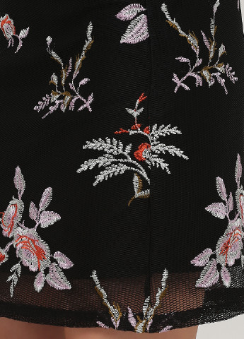 Черная кэжуал цветочной расцветки юбка Jus d'Orange