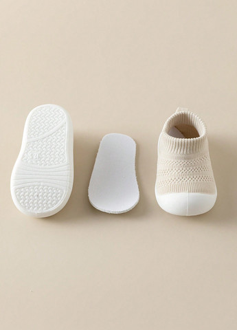 Светло-бежевые демисезонные кроссовки SHEIN