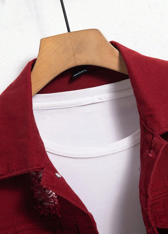 Вишнева демісезонна куртка SHEIN