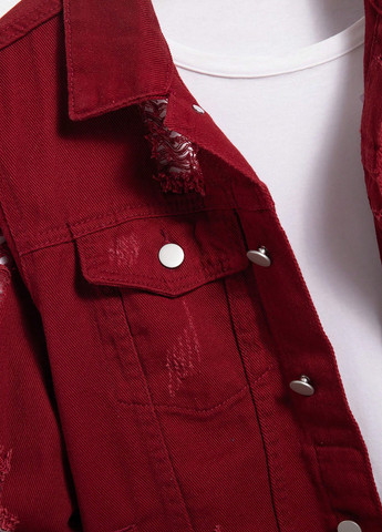 Вишнева демісезонна куртка SHEIN