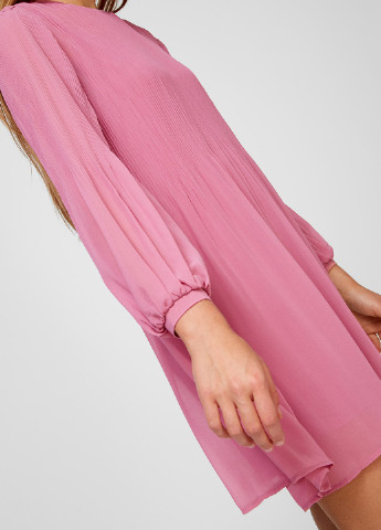 Розовое кэжуал платье клеш Pepe Jeans однотонное