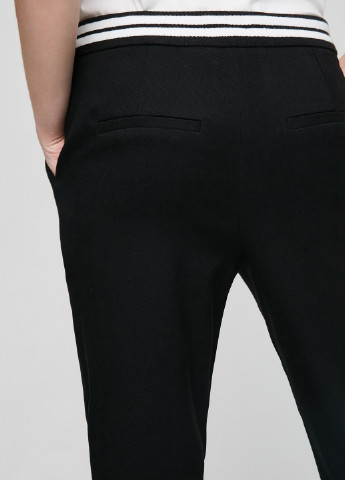 Черные кэжуал демисезонные укороченные брюки Only
