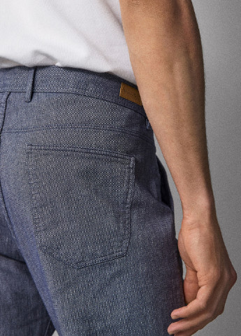 Синие классические демисезонные брюки Massimo Dutti