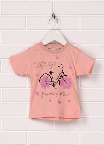 Розовая летняя футболка Babexi