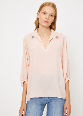 Светло-розовая демисезонная блуза KOTON