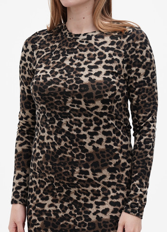 Бежевое кэжуал платье футляр Glamorous леопардовый