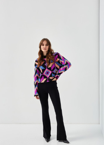 Вязаный джемпер "Элис" (черный, джинс, лаванда, лосось) MEREZHKA (254774533)