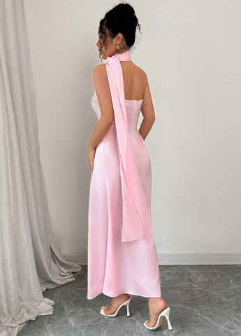 Розовое вечернее платье годе SHEIN однотонное