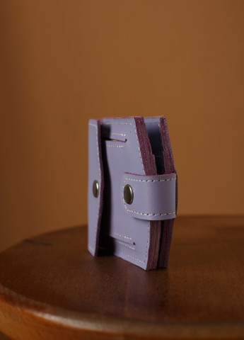 Миниатюрный кошелек ручной работы лавандового цвета из натуральной кожи с легким глянцевым эффектом Boorbon (253738076)