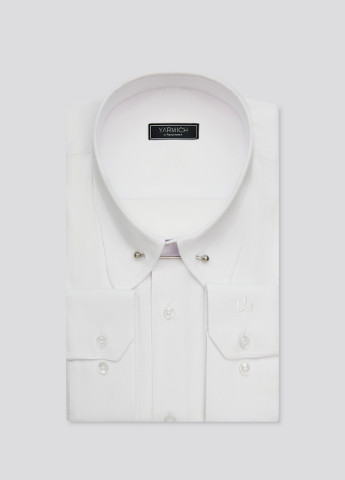 Белая классическая рубашка однотонная Yarmich