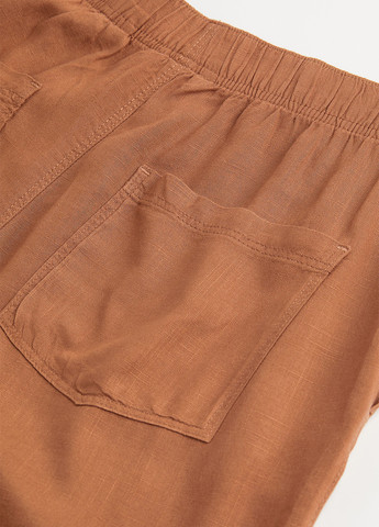 Светло-коричневые кэжуал летние прямые брюки H&M