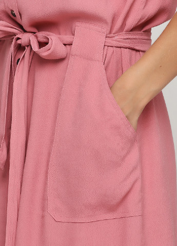 Рожева кежуал сукня сорочка H&M однотонна