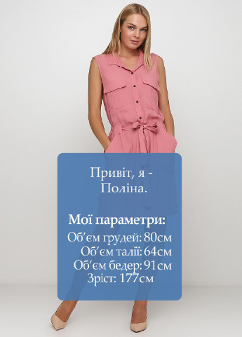 Рожева кежуал сукня сорочка H&M однотонна